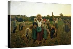 Calling in the Gleaners, 1859-Jules Breton-Stretched Canvas