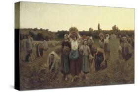 Calling in the Gleaners, 1859-Jules Breton-Stretched Canvas