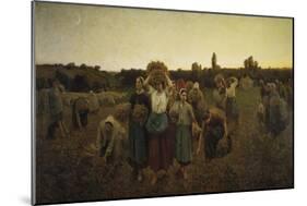 Calling in the Gleaners (Le Rappel Des Glaneuses), 1859-Jules Breton-Mounted Giclee Print