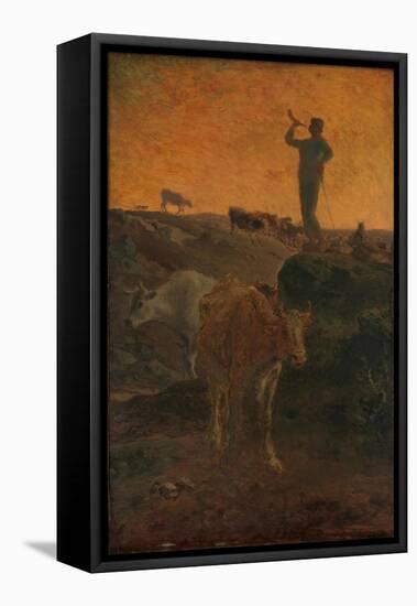 Calling the Cows Home, c.1872-Jean-Francois Millet-Framed Stretched Canvas