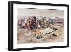 Calling the Horses-Charles Marion Russell-Framed Giclee Print