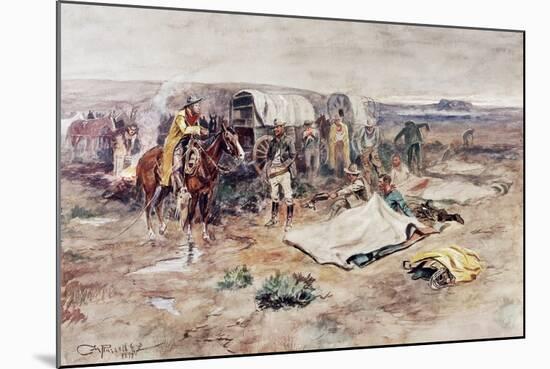 Calling the Horses-Charles Marion Russell-Mounted Giclee Print