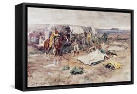 Calling the Horses-Charles Marion Russell-Framed Stretched Canvas