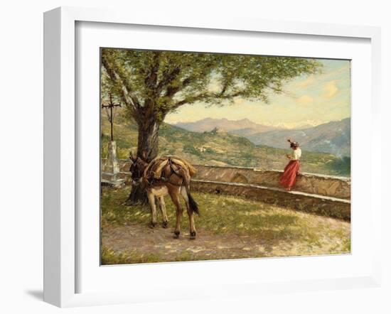 Calling to the Valley (Oil on Canvas)-Henry Herbert La Thangue-Framed Giclee Print