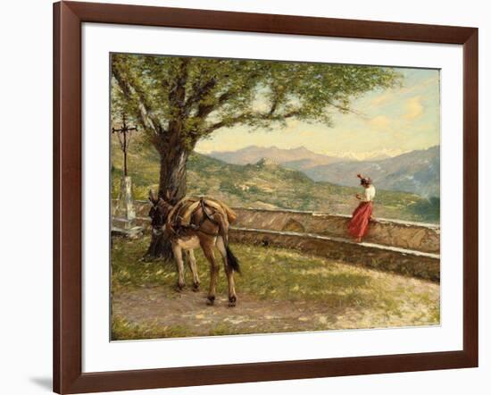 Calling to the Valley (Oil on Canvas)-Henry Herbert La Thangue-Framed Giclee Print