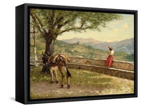 Calling to the Valley (Oil on Canvas)-Henry Herbert La Thangue-Framed Stretched Canvas
