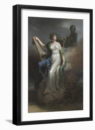 Calliope, Muse of Epic Poetry, 1798, by Charles Meynier, 1768-1832, French painting,-Charles Meynier-Framed Art Print