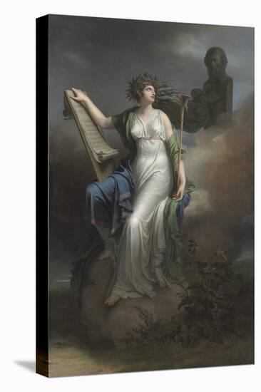 Calliope, Muse of Epic Poetry, 1798, by Charles Meynier, 1768-1832, French painting,-Charles Meynier-Stretched Canvas