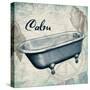 Calm Bath Print-Jace Grey-Stretched Canvas