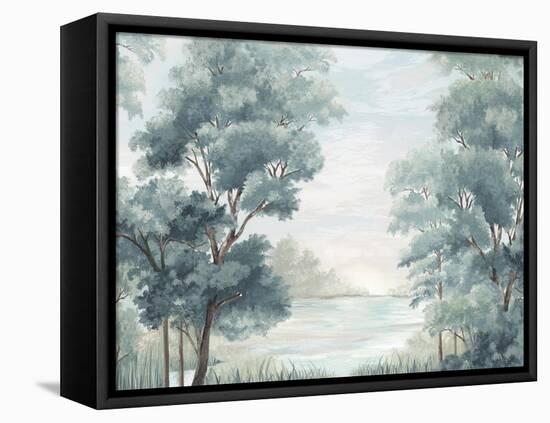 Calm Forest River-Eva Watts-Framed Stretched Canvas