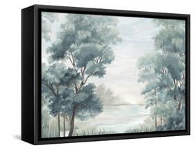 Calm Forest River-Eva Watts-Framed Stretched Canvas