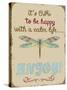Calm Life-Message-Jean Plout-Stretched Canvas