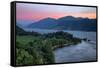 Calm Morning at Columbia River Gorge, Oregon-Vincent James-Framed Stretched Canvas