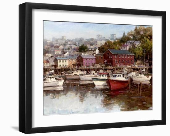 Calm on the Harbor-Furtesen-Framed Art Print