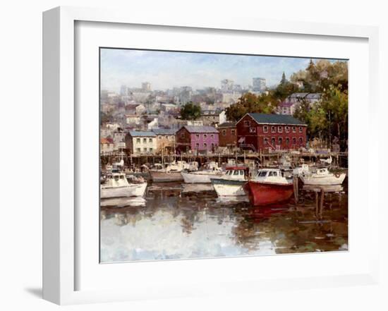 Calm on the Harbor-Furtesen-Framed Art Print