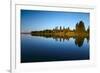 Calm Pond with Pine Trees on the Coast-Dudarev Mikhail-Framed Photographic Print