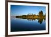 Calm Pond with Pine Trees on the Coast-Dudarev Mikhail-Framed Photographic Print
