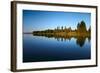 Calm Pond with Pine Trees on the Coast-Dudarev Mikhail-Framed Photographic Print