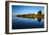 Calm Pond with Pine Trees on the Coast-Dudarev Mikhail-Framed Photographic Print