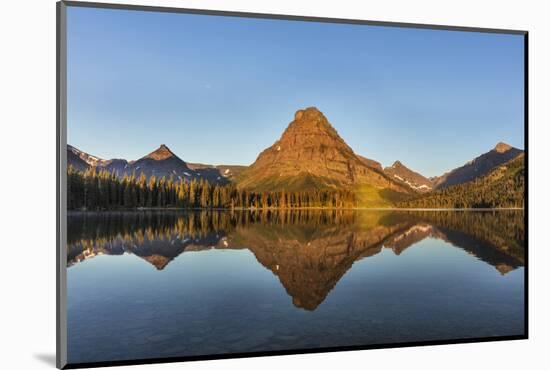 Calm Reflection in Two Medicine Lake in Glacier National Park, Montana, Usa-Chuck Haney-Mounted Photographic Print