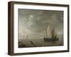 Calm Sea (A Dead Calm)-Hendrick Jacobsz Dubbels-Framed Art Print