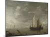 Calm Sea (A Dead Calm)-Hendrick Jacobsz Dubbels-Mounted Art Print