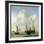 Calm Sea. C.1650-Willem Van De, The Younger Velde-Framed Giclee Print