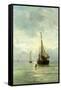 Calm sea. Dating: 1860 - 1900. Measurements: h 123.4 cm × w 97.5 cm × t 3.2 cm; d 8 cm.-Hendrik Willem Mesdag-Framed Stretched Canvas