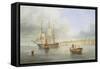 Calm Sea-John Wilson Carmichael-Framed Stretched Canvas