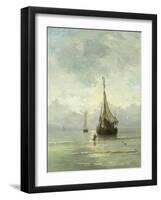 Calm Sea-Hendrik Willem Mesdag-Framed Art Print