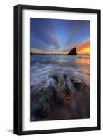 Calm Seascape After Sunset, Sonoma Coast, California-Vincent James-Framed Photographic Print