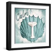 Calm Shell Sink-Jace Grey-Framed Art Print