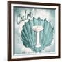 Calm Shell Sink-Jace Grey-Framed Art Print