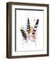 Calm Three Feathers-OnRei-Framed Art Print