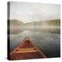 Calm Waters Canoe I-Jess Aiken-Stretched Canvas