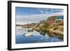 Calm Waters Reflect the Brightly Colored Houses in Sisimiut, Greenland, Polar Regions-Michael Nolan-Framed Photographic Print