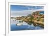 Calm Waters Reflect the Brightly Colored Houses in Sisimiut, Greenland, Polar Regions-Michael Nolan-Framed Photographic Print