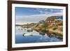 Calm Waters Reflect the Brightly Colored Houses in Sisimiut, Greenland, Polar Regions-Michael Nolan-Framed Photographic Print