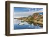 Calm Waters Reflect the Brightly Colored Houses in Sisimiut, Greenland, Polar Regions-Michael Nolan-Framed Photographic Print