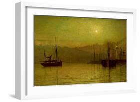 Calm Waters, Scarborough, 1880-John Atkinson Grimshaw-Framed Giclee Print