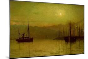 Calm Waters, Scarborough, 1880-John Atkinson Grimshaw-Mounted Giclee Print