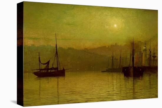 Calm Waters, Scarborough, 1880-John Atkinson Grimshaw-Stretched Canvas