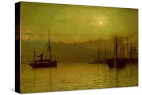Calm Waters, Scarborough, 1880-John Atkinson Grimshaw-Stretched Canvas