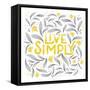 Calm Words I Yellow Gray-Gia Graham-Framed Stretched Canvas