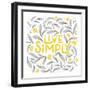 Calm Words I Yellow Gray-Gia Graham-Framed Art Print