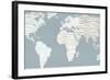 Calm World Map Crop-Moira Hershey-Framed Art Print