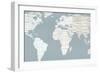 Calm World Map Crop-Moira Hershey-Framed Premium Giclee Print