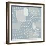 Calm World Map Pattern XI-Moira Hershey-Framed Art Print