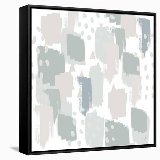 Calm World Map Pattern XII-Moira Hershey-Framed Stretched Canvas