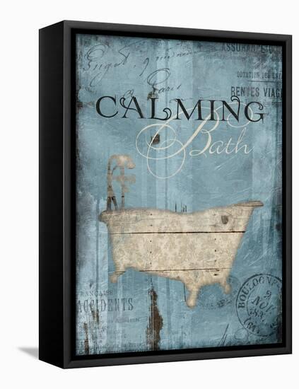 Calming Bath-Jace Grey-Framed Stretched Canvas